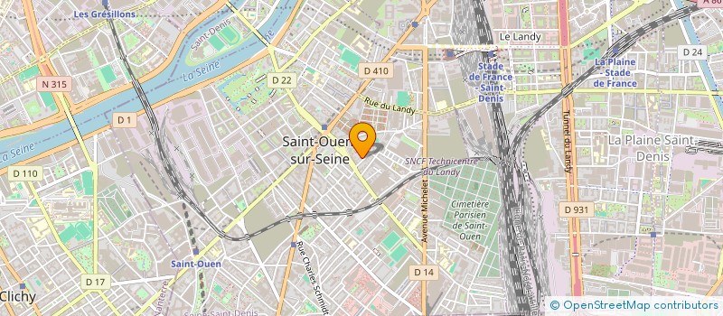 localisation de l'entreprise INTER TRANS à SAINT-OUEN-SUR-SEINE