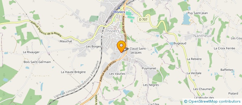 localisation de l'entreprise INTER TRANS'PERIGORD  THIVIERS