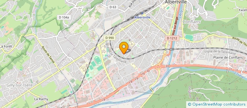 localisation de l'entreprise INTER' VAL  ALBERTVILLE