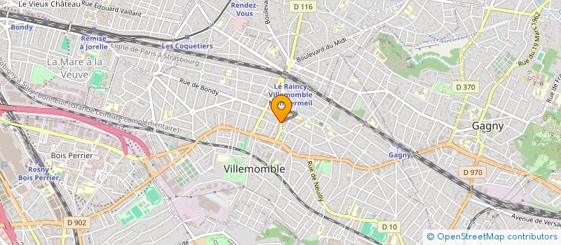 localisation de l'entreprise INTER VILLES DISTRIBUTION à VILLEMOMBLE