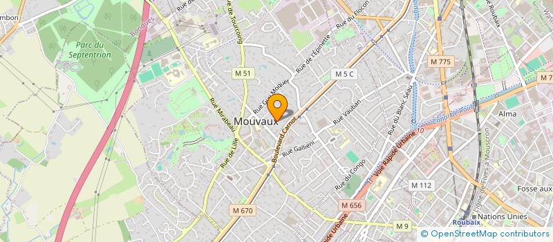 localisation de l'entreprise INTER-WX  MOUVAUX