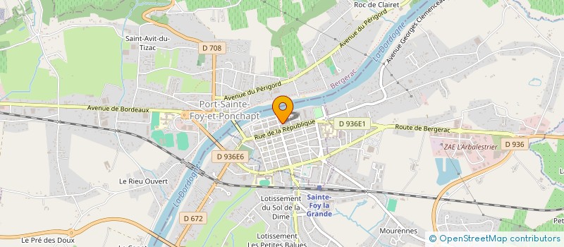 localisation de l'entreprise INTERACTIFS à SAINTE-FOY-LA-GRANDE