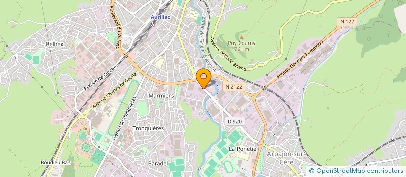 localisation de l'entreprise INTERACTIVE PAPETERIE à AURILLAC