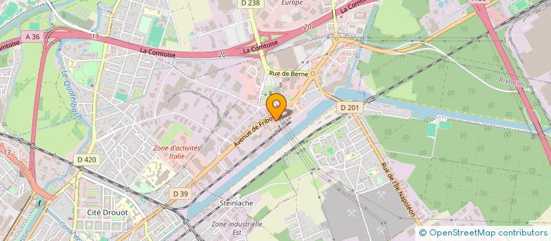 localisation de l'entreprise INTERAUTOS MULHOUSE à ILLZACH