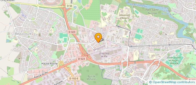 localisation de l'entreprise INTERCASH à BEAUCOUZE