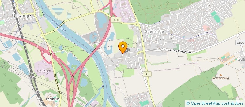 localisation de l'entreprise INTERCLUBS  GUENANGE