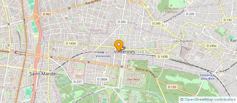 localisation de l'entreprise INTERCOM + à VINCENNES