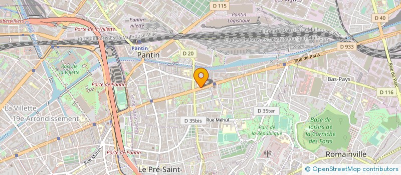 localisation de l'entreprise INTERCOM INFRASTRUCTURES à PANTIN