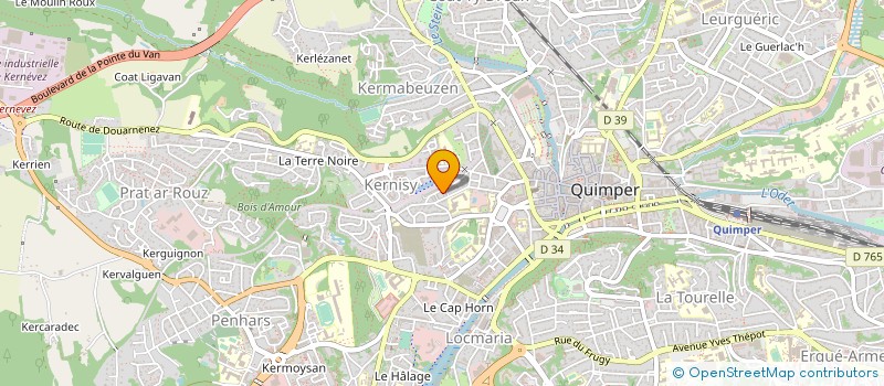 localisation de l'entreprise INTERCOM LOISIRS à QUIMPER