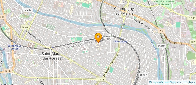 localisation de l'entreprise INTERCONSTRUCTIONS BAT à ST MAUR DES FOSSES