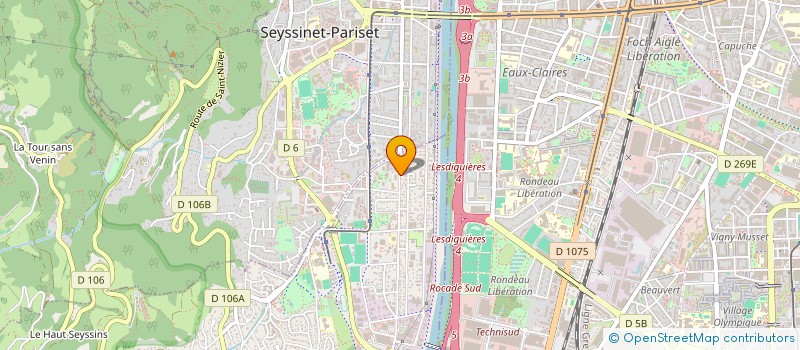 localisation de l'entreprise INTERELEC 38 à SEYSSINS