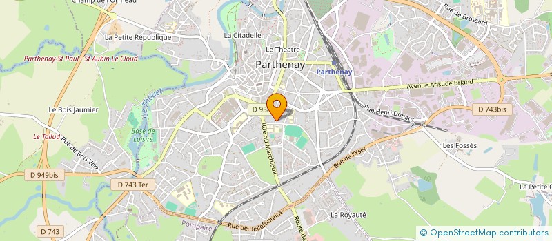 localisation de l'entreprise INTERFACE  PARTHENAY