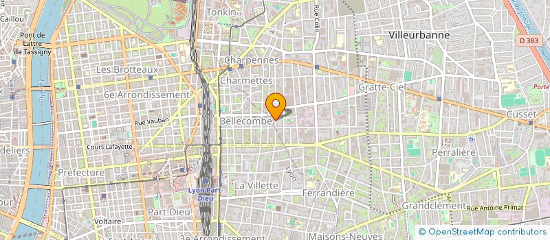 localisation de l'entreprise INTERFACE  VILLEURBANNE