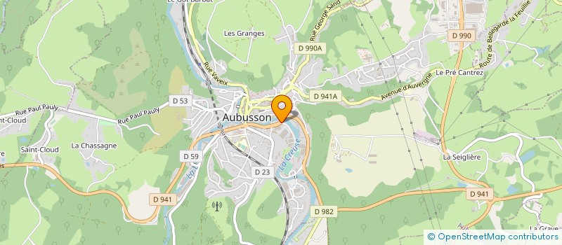 localisation de l'entreprise INTERFACE  AUBUSSON