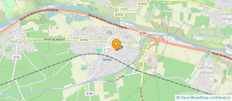 localisation de l'entreprise INTERFACE  MILLAS