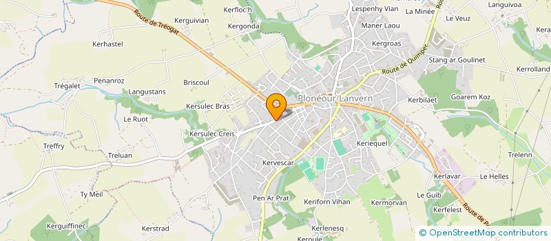 localisation de l'entreprise INTERFACE BRETAGNE  PLONEOUR-LANVERN