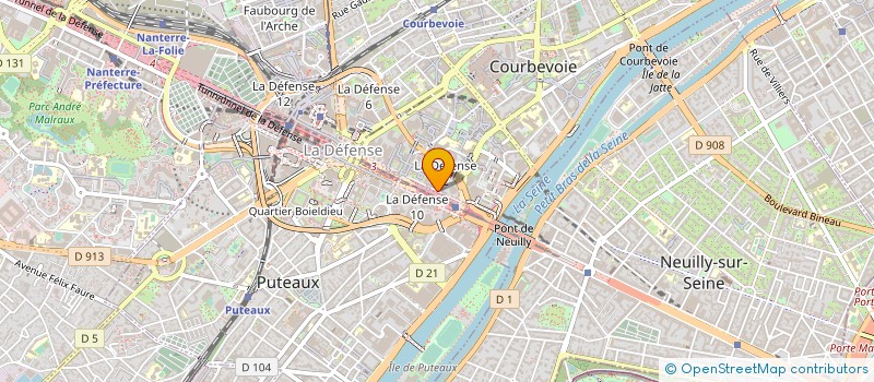localisation de l'entreprise INTERFACE BUSINESS LANGAGES à COURBEVOIE