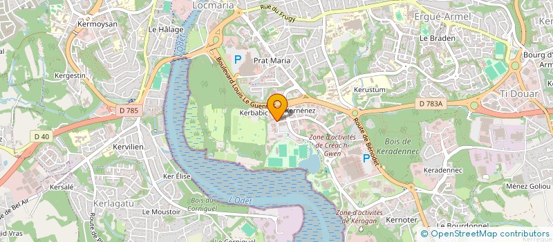 localisation de l'entreprise INTERFACE CONCEPT  QUIMPER