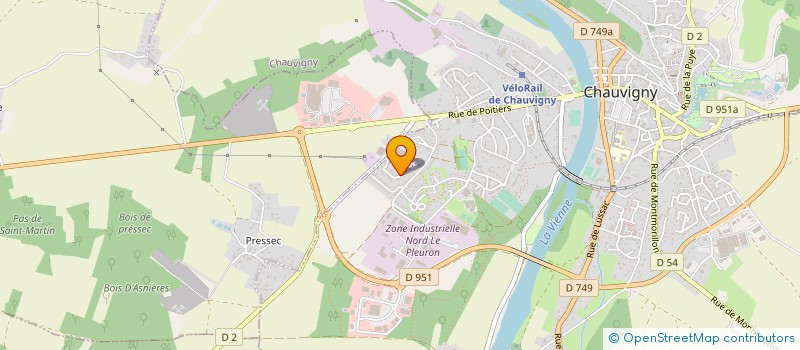 localisation de l'entreprise INTERFACE PLV  CHAUVIGNY