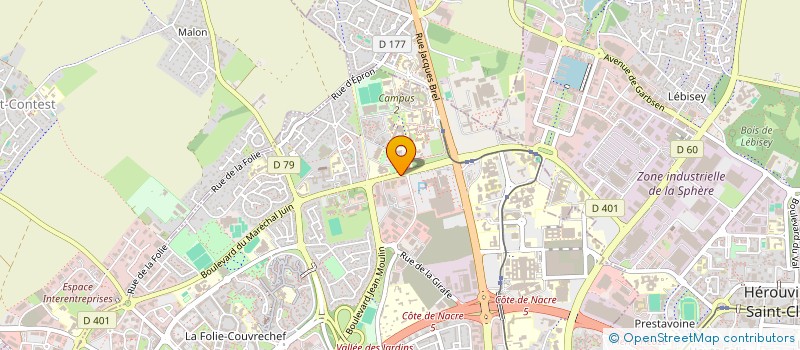 localisation de l'entreprise INTERFACE TC à CAEN
