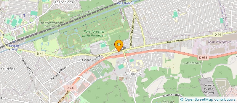 localisation de l'entreprise INTERFILIA à VAUJOURS
