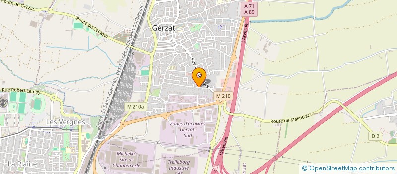 localisation de l'entreprise INTERFLUIDE à GERZAT