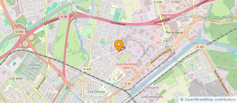 localisation de l'entreprise INTERFRAIS  ILLZACH