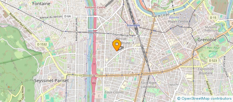 localisation de l'entreprise INTERFRANCE P GUILLAUD ET CIE  GRENOBLE