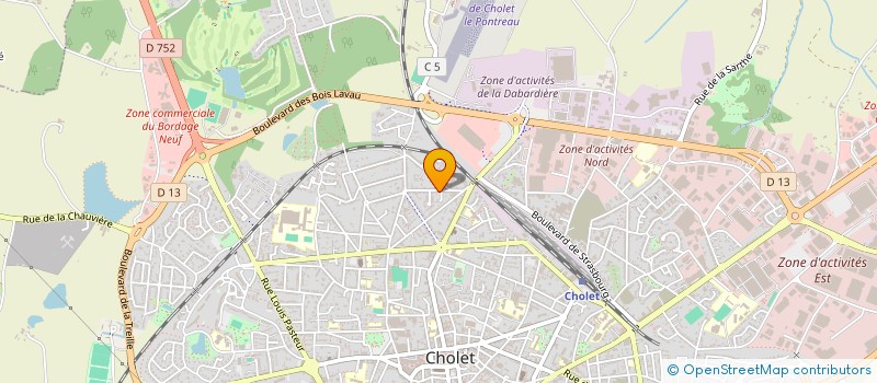 localisation de l'entreprise INTERFRUITS  CHOLET