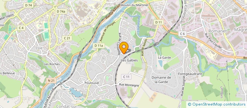 localisation de l'entreprise INTERGAIA à CONDAT-SUR-VIENNE