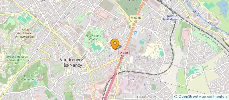 localisation de l'entreprise INTERGENERATIONELLE VANDOEUVRE  SPORTS ET LOISIRS  VANDUVRE-LES-NANCY