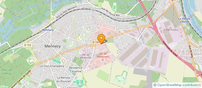 localisation de l'entreprise INTERGS à MENNECY