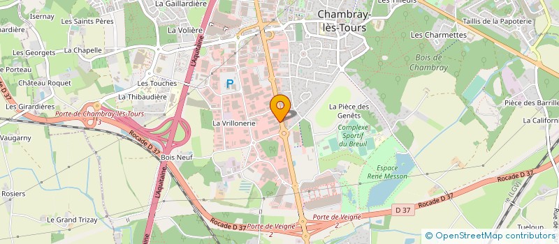 localisation de l'entreprise INTERIEUR 66 à CHAMBRAY-LES-TOURS