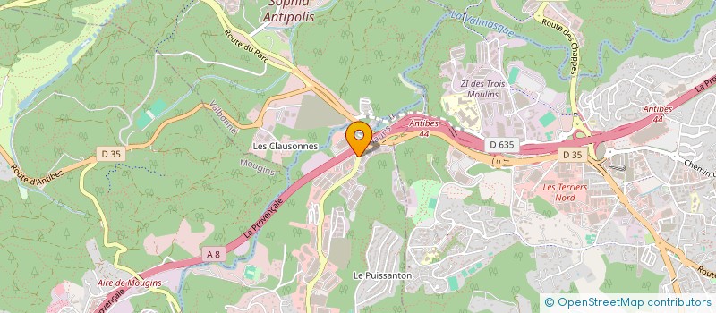 localisation de l'entreprise INTERIEUR COTE D'AZUR à VALLAURIS