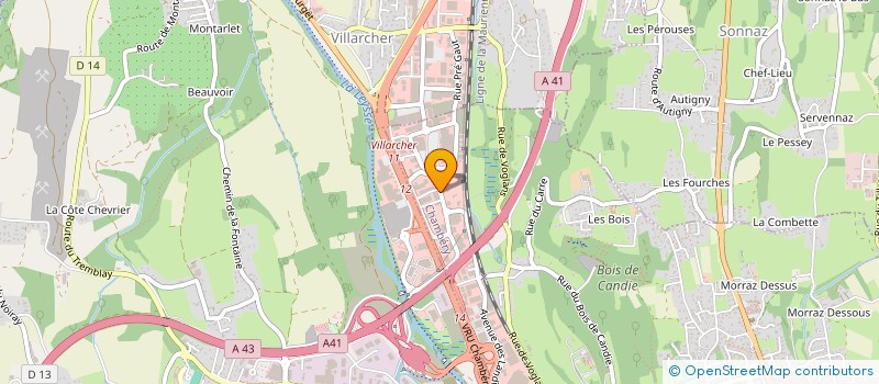localisation de l'entreprise INTERIEUR CUISINES ET BAINS à CHAMBERY