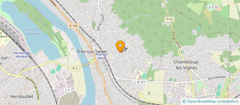 localisation de l'entreprise INTERIEUR DECORATION à TRIEL-SUR-SEINE