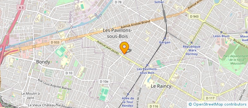 localisation de l'entreprise INTERIEUR DECORATION CONCEPT  LES PAVILLONS-SOUS-BOIS