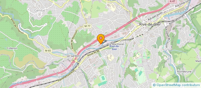 localisation de l'entreprise INTERIEURS BOIS  RIVE-DE-GIER