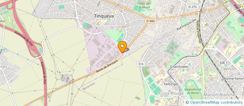 localisation de l'entreprise INTERIEURS CREATIONS à TINQUEUX