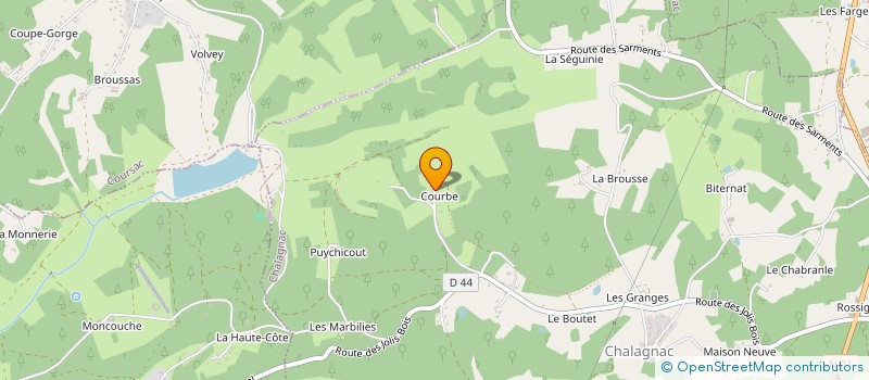 localisation de l'entreprise INTERIEURS LANCELOT EURL à CHALAGNAC