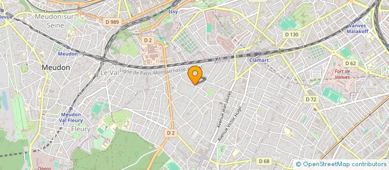 localisation de l'entreprise INTERIEURS PARISIENS D'AUJOURD'HUI à CLAMART