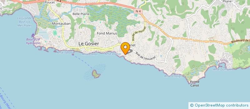 localisation de l'entreprise INTERIEURS PRIVES GP  LE GOSIER