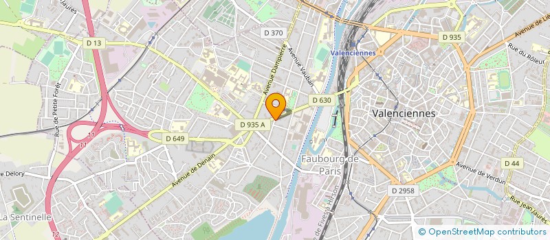 localisation de l'entreprise INTERIM 59 à VALENCIENNES
