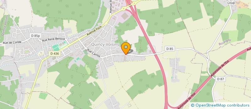 localisation de l'entreprise INTERLAC à QUINCY-VOISINS