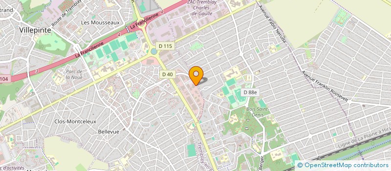 localisation de l'entreprise INTERLIGNE à VILLEPINTE