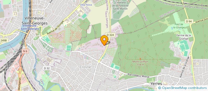 localisation de l'entreprise INTERLOG  CROSNE