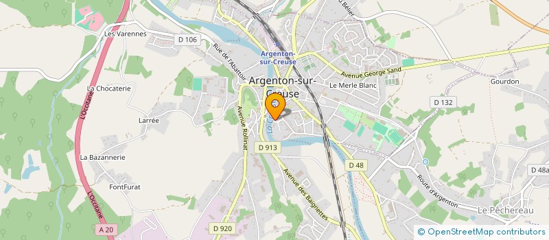 localisation de l'entreprise INTERLUDE à ARGENTON SUR CREUSE