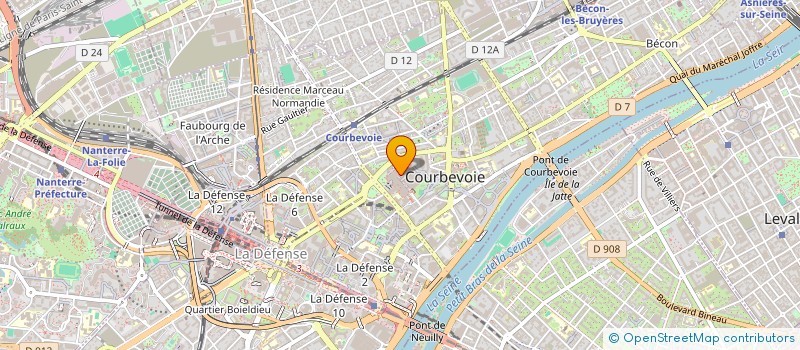 localisation de l'entreprise INTERNAIG GROUPE DISTRIBUTION SA à COURBEVOIE