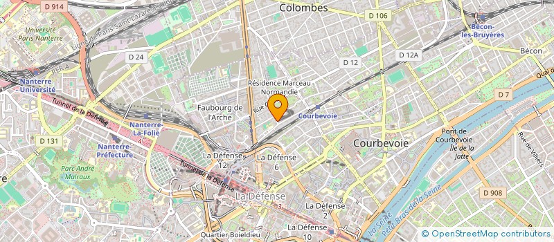 localisation de l'entreprise INTERNATIONAL COLLECTIVITES à COURBEVOIE