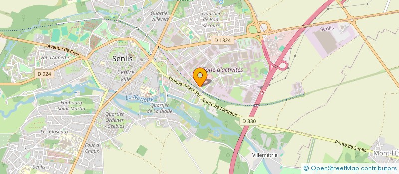 localisation de l'entreprise INTERNATIONAL COM à SENLIS